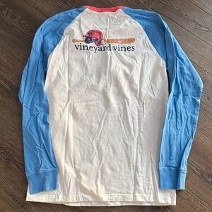 Vineyard Vines Baseball white with red and blue long sleeve NWOT XL (18)